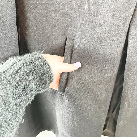 Mark & Graham Stella Wool Blend Cape Jacket Black Small - Picture 9 of 11